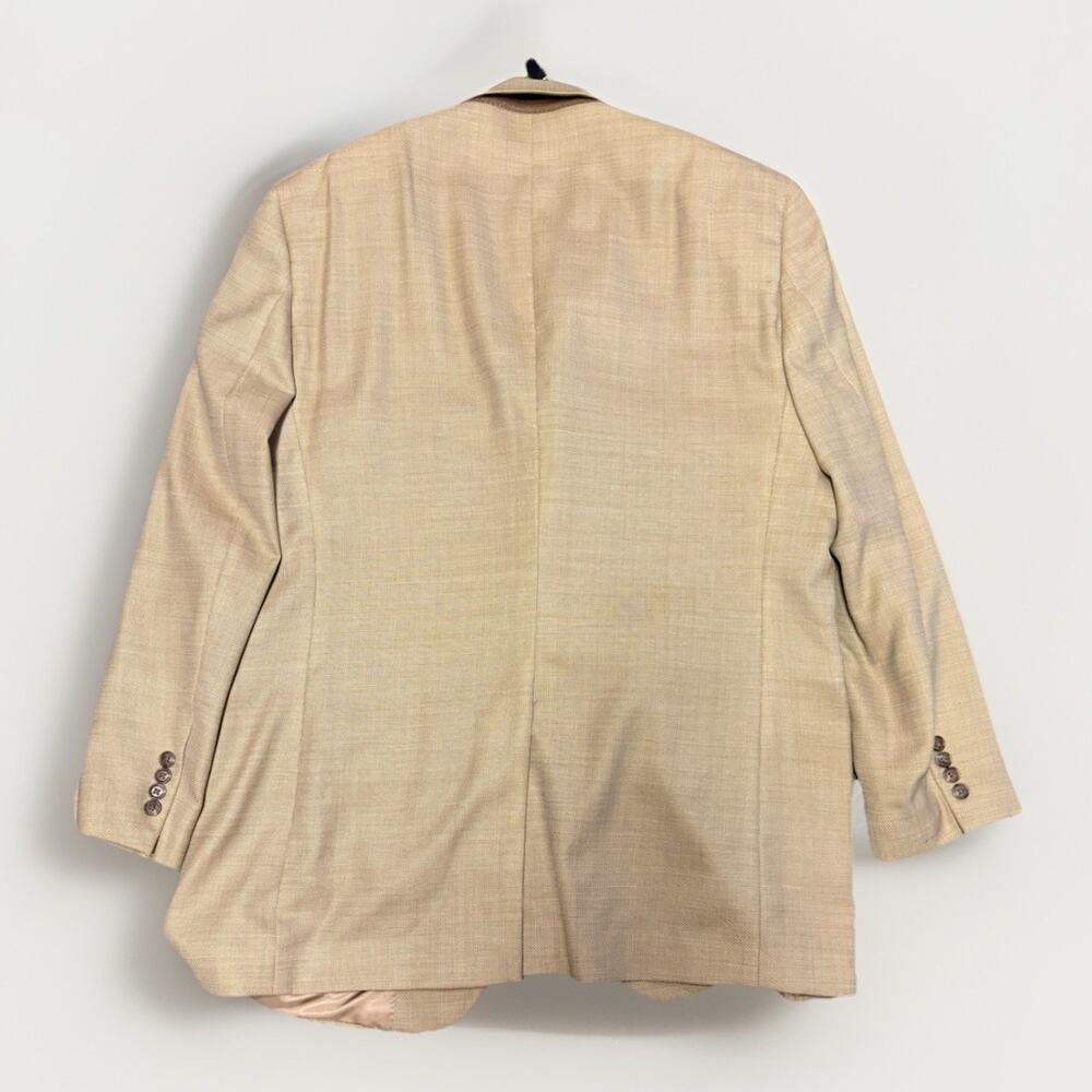 Jos A Bank Gordon Model Sport Coat 46L Gold Wool Silk Blend Vintage 90s-2000s - Picture 2 of 9
